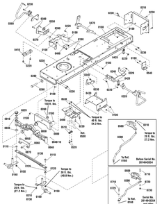 Frame And Front Axle Group Diagram and Parts List for 2691085-00 (107250040-CTX9000)(2012) Briggs and Stratton Lawn Tractor Accessories